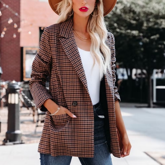 Houndstooth Pocket Blazer - Picture 8 of 10